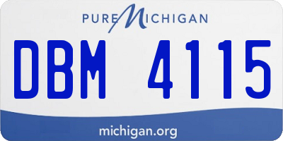 MI license plate DBM4115