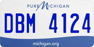 MI license plate DBM4124