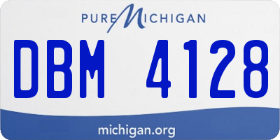 MI license plate DBM4128