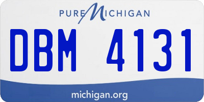 MI license plate DBM4131