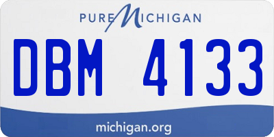 MI license plate DBM4133