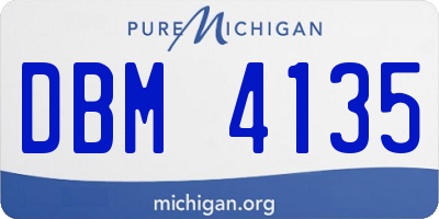 MI license plate DBM4135