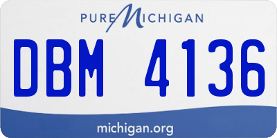 MI license plate DBM4136