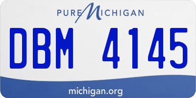 MI license plate DBM4145
