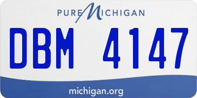 MI license plate DBM4147