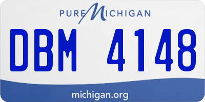 MI license plate DBM4148
