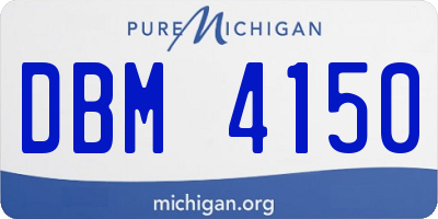 MI license plate DBM4150