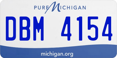 MI license plate DBM4154