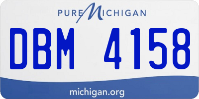 MI license plate DBM4158