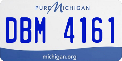 MI license plate DBM4161