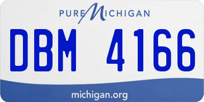 MI license plate DBM4166