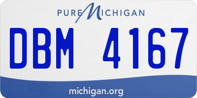 MI license plate DBM4167