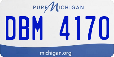 MI license plate DBM4170