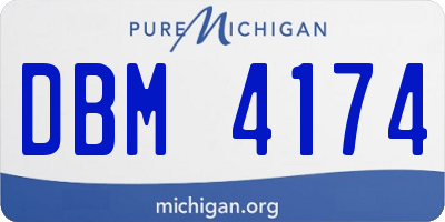 MI license plate DBM4174