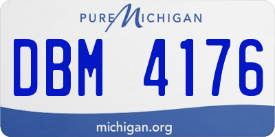 MI license plate DBM4176