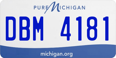 MI license plate DBM4181