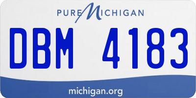 MI license plate DBM4183