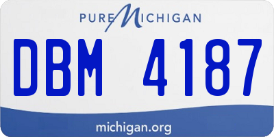 MI license plate DBM4187