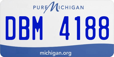 MI license plate DBM4188