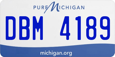 MI license plate DBM4189