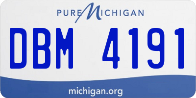 MI license plate DBM4191