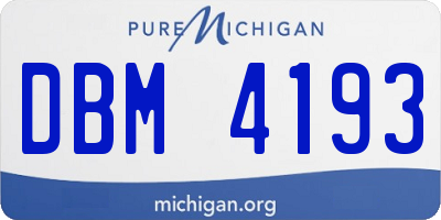 MI license plate DBM4193