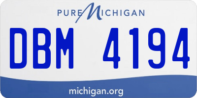 MI license plate DBM4194