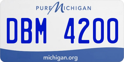 MI license plate DBM4200
