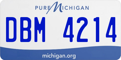 MI license plate DBM4214