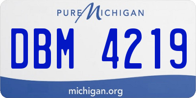 MI license plate DBM4219