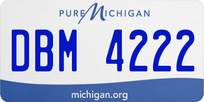MI license plate DBM4222