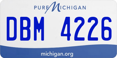 MI license plate DBM4226