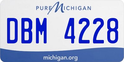 MI license plate DBM4228