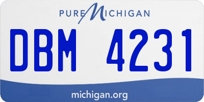 MI license plate DBM4231