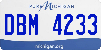 MI license plate DBM4233