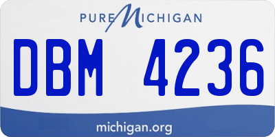 MI license plate DBM4236