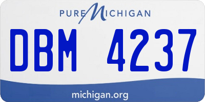 MI license plate DBM4237