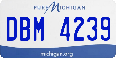 MI license plate DBM4239
