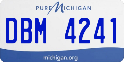MI license plate DBM4241