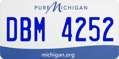 MI license plate DBM4252