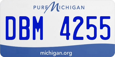 MI license plate DBM4255