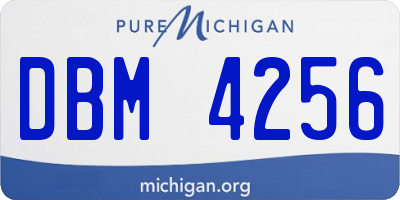 MI license plate DBM4256