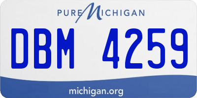 MI license plate DBM4259
