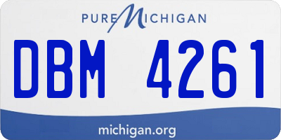 MI license plate DBM4261