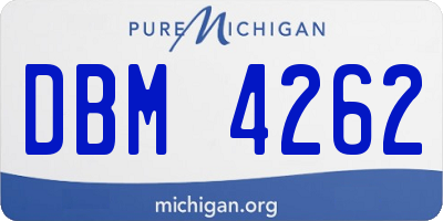 MI license plate DBM4262