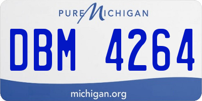 MI license plate DBM4264
