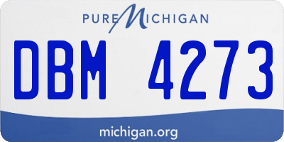 MI license plate DBM4273