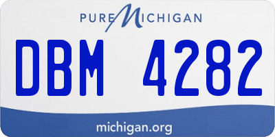 MI license plate DBM4282