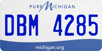 MI license plate DBM4285