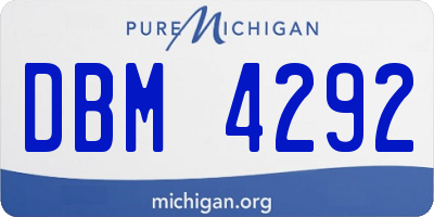 MI license plate DBM4292